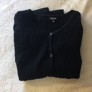 Tildon black button up cardigan sweater